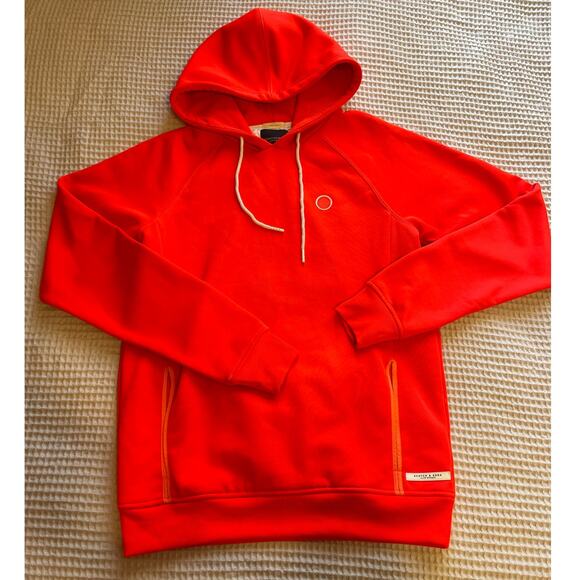 Scotch & Soda Men's Fluorescent Orange Club Nomad Time Off Pull On Hoodie Medium - Picture 10 of 12